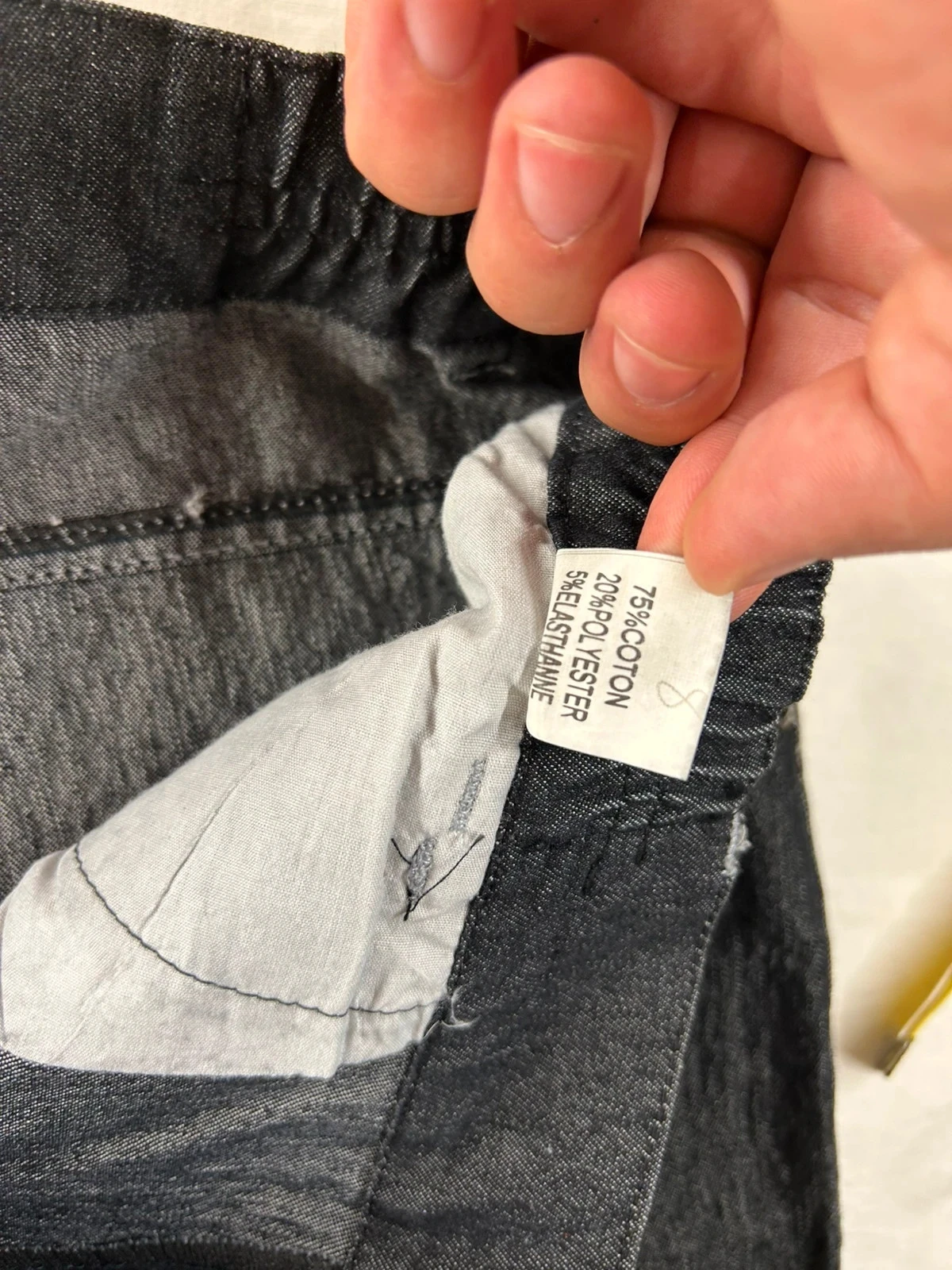 Calça jeans reta preta pom’cajou tamanho 46 nova – photo 13